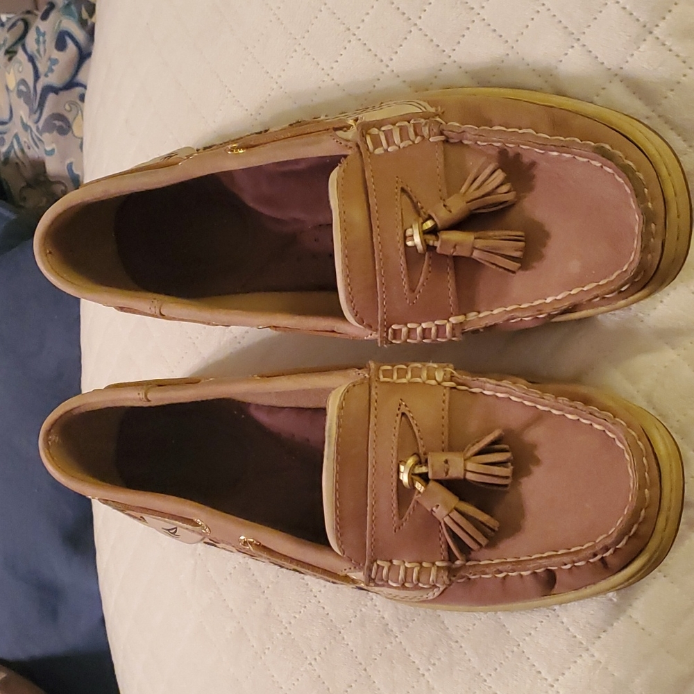 Womens Sperrys Topsiders Leather Boat Shoes